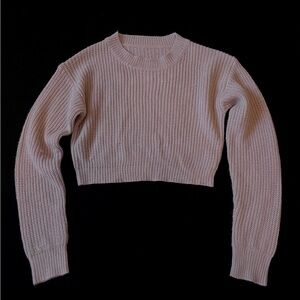pink knitted sweater